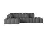 ECKSOFA mit Schlaffunktion Ottomane Links OLEA-L2 321x164x75 Dunkelgrau Cord
