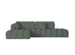 ECKSOFA mit Schlaffunktion Ottomane Links OLEA-L2 321x164x75 Grün Tissu