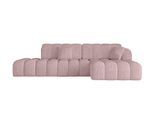 ECKSOFA mit Schlaffunktion Ottomane RECHTS OLEA-L2 321x164x75 Rosa Cord