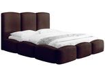 POLSTERBETT Harmony mit Bettkasten, Dunkelbraun Boucle 180x200 cm