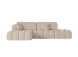 ECKSOFA mit Schlaffunktion Ottomane Links OLEA-L2 321x164x75 Dunkelbeige Bouclé