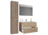 Badezimmer Badinos Sonoma Eiche 4-tlg