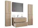 Badezimmer Badinos Sonoma Eiche 5-tlg