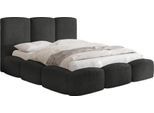 POLSTERBETT Harmony mit Bettkasten, Schwarz Boucle 160x200 cm