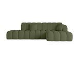ECKSOFA mit Schlaffunktion Ottomane RECHTS OLEA-L2 321x164x75 Grün Bouclé