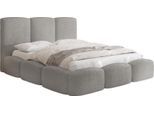 POLSTERBETT Harmony mit Bettkasten, Grau Boucle 120x200 cm