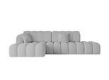 ECKSOFA mit Schlaffunktion Ottomane Links OLEA-L2 321x164x75 Hellgrau Bouclé