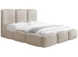 POLSTERBETT Harmony mit Bettkasten, Beige Boucle 140x200 cm