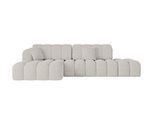 ECKSOFA mit Schlaffunktion Ottomane Links OLEA-L2 321x164x75 Hellgrau Tissu