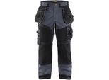 Arbeitshose BLÄKLÄDER "Bund", Herren, Gr. 60, EURO, grau (grau, schwarz), Obermaterial: 100% Baumwolle CO., Hosen Arbeitshose