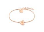 Armband TAMARIS "Organic Heart, Herz", roségoldfarben, Armbänder, Damen, 21cm, Edelstahl, Armband