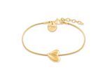 Armband TAMARIS "Organic Heart, Herz", gelbgoldfarben, Armbänder, Damen, 21cm, Edelstahl, Armband