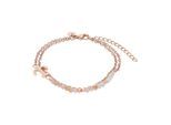 Armband TOM TAILOR "Schmuck Geschenk Edelstahl Anker", rosa (roségoldfarben, rosa, orange, weiß, rosa, orange, weiß), Armbänder, Damen, 20cm, Edelstahl, Armband, mit Glassteine