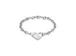 Armband BOSS "Schmuck Edelstahl Armschmuck Ankerkette DINYA", silber (edelstahlfarben), Armbänder, Damen, 18cm, Edelstahl, Armband