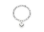Armband S.OLIVER "Chunky Heart, Herz", edelstahlfarben, Armbänder, Damen, 20cm, Edelstahl, Armband