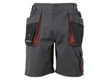 Arbeitsbundhose TERRAX WORKWEAR "Shorts", Herren, Gr. 46, EURO, grau (grau, schwarz, orange), Obermaterial: 65% Polyester PES. 35% Baumwolle CO., Hosen