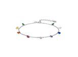 Luxenter 925 Sterling Silber Armband mit mehrfarbigen rhodinierten Zirkonia - Rolcon