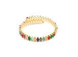 Luxenter Armband mit mehrfarbigem Kristall 18k goldfarben - Nex