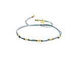 Luxenter-Armband aus dunkelgrüner Baumwolle und Metalllegierung mit Rhodium-Finish – Buawe