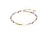 Luxenter 925 Sterling Silber Armband mit mehrfarbigem Kristall in 18K Gelbgold - Liwa