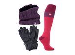 Dames Ski Set Nekwarmer Handschoenen & Thermische Ski Sokken Winterkleding