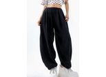 Bredelijke Pantalon met Elastische Taille