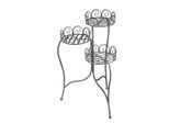 Blumenhocker AMBIENTE HAUS "Blumenständer in grau (H) 70cm", grau, B:52cm H:70cm T:43cm, Hocker, Blumenhocker, aus Schmiedeeisen mit Pulverbeschichtung für Innen- und Außenbereich