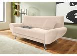 2-Sitzer HOME AFFAIRE "Saltare, elegant & komfortabel, toller Designfuß, Breite 174cm, bequem", beige (creme), B:174cm H:78cm T:82cm, Kunstleder SOFTLUX;Luxus-Microfaser ALCAZAR (100% Polyester);Feinstruktur (100% Polyester), Sofas, 2-Sitzer, bequeme Armlehnen