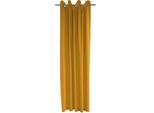 Vorhang HOMING "Allen" Gr. 1, gelb (safran), B:140cm H:245cm, Polyester, Gardinen, Vorhang, blickdicht, Akustik, Lärmschutz, Wohn-, Schlaf-, Kinderzimmer, Thermo