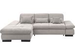 Ecksofa "SO4100 V", grau (hellgrau), B:284cm H:80cm T:190cm, 100% Polyester, SET ONE BY MUSTERRING, Sofas, Ecksofa, mit verstellbaren Kopfteilen, wahlweise mit Funktionen, Cord-Bezug