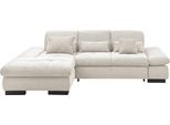 Ecksofa "SO4100 V", weiß, B:284cm H:80cm T:190cm, 100% Polyester, SET ONE BY MUSTERRING, Sofas, Ecksofa, mit verstellbaren Kopfteilen, wahlweise mit Funktionen, Cord-Bezug