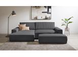 Polsterecke OTTO HOME "SHERWOOD XXL tief, L-Form, Schlaffunktion, Bigsofa, Cord, Leinenoptik", anthrazit, B:284cm H:90cm T:135cm, 100% Polyester, Sofas, Polsterecke, stellbar zum Schlafsofa (Krokodilverbinder), Cord, Leinenoptik
