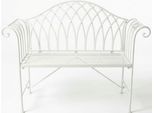 Gartenbank AMBIENTE HAUS "Whitby Gartenbank in Antikweiß", weiß (beige weiß), B:128cm H:93cm T:44cm, Eisen, Sitzbänke, Gartenbank