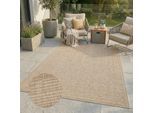 Outdoorteppich CARPET CITY "Outdoor 789, auch in rund", braun, B:120cm H:5mm L:170cm, Polypropylen, Teppiche, Outdoorteppich, Witterungsbeständig für Balkon, Terrasse, In und Outdoor, Sisal Optik