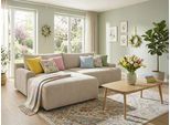 Ecksofa TRENDMANUFAKTUR "Prag, Schlafsofa mit Bettkasten, Couch in L-Form, Breite 253 cm", cream, B:253cm H:82cm T:167cm, 92%Polyester, 8%Polyamide, Sofas, Ecksofa, in Cordstoff HYPER, cream, Recamiere links