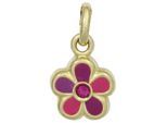 Blumenanhänger JOBO "Anhänger Blume", gold (gelbgold 333), Schmuckanhänger, Damen, Gelbgold 333, 333 Gold mit einem Glasstein