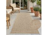Outdoorteppich CARPET CITY "Outdoor 789, auch in rund", braun, B:80cm H:5mm L:250cm, Polypropylen, Teppiche, Outdoorteppich, Witterungsbeständig für Balkon, Terrasse, In und Outdoor, Sisal Optik