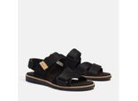 Sandale TIMBERLAND "ADLEY SHORE BACKSTRAP SANDAL", Damen, Gr. 38, schwarz (blk suede), Leder, Synthetik, Schuhe Sandale