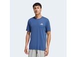 Laufshirt ADIDAS PERFORMANCE "RUN ESS TEE M", Herren, Gr. XXL, blau (tech indigo), Obermaterial: 100% Polyester, Rundhals, Shirts Laufshirt
