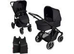 ABC Design Kinderwagenset Salsa 5 Air, Schwarz, Textil, 63x118x95.5 cm, EN 1888, Baby on Tour, Kinderwagen, Kombikinderwagen