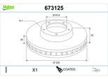VALEO Bremsscheibe 673125 Vorderachse belüftet 328mm 30mm für Volvo ASIA