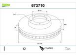 VALEO Bremsscheibe 673710 Vorderachse belüftet 328mm 34mm für LEXUS