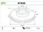 VALEO Bremsscheibe 673620 Vorderachse belüftet 313mm 32mm für TOYOTA (FAW)