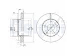DELPHI Bremsscheibe bg2346 261mm 24,5mm für Ford