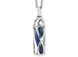 Kette mit Anhänger ENGELSRUFER "POWERFUL STONE LAPISLAZULI" Gr. S, bunt (silberfarben, blau), Halsketten, Damen, S, Silber 925 (Sterlingsilber), L: 50, mit Lapislazuli