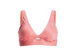 Triangel-Bikini-Top ROXY "Wavy Baby Elongated Dcup", Damen, Gr. L, Cup B, orange (rot orange), Obermaterial: 77% Polyester, 13% Nylon, 10% Elasthan., Bikini-Oberteile