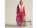 Fleece-Kapuzenmorgenmantel, Damen, Rot, Polyester, by Lands' End