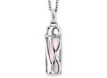 Kette mit Anhänger ENGELSRUFER "POWERFUL STONE ROSENQUARZ" Gr. S, bunt (silberfarben, rosa), Halsketten, Damen, S, Silber 925 (Sterlingsilber), L: 50, mit Rosenquarz
