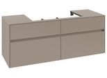Villeroy & Boch Waschtischunterschrank Collaro C08800 1400x548x500mm 4 Ausz. Waschtisch mittig Taupe C08800VM