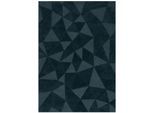 Wollteppich Hoch-Tief Petrol 160 x 230 cm - DEBEN Kadima Design